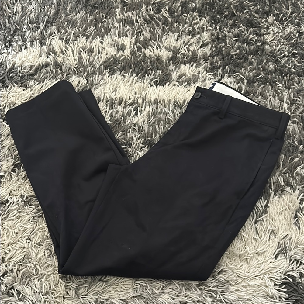 Lands' End Black Dress Pants with Straight Leg Design